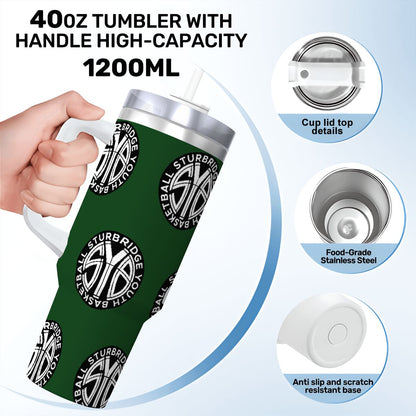 40oz SYB Travel Coffee Mug with Handle and Straw (Green)