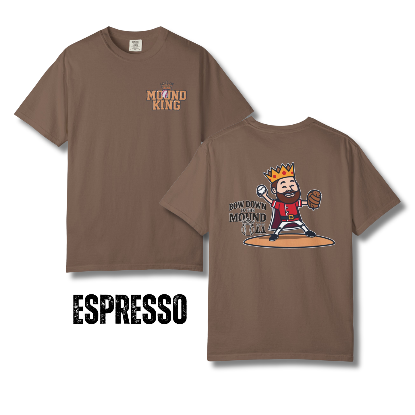 Adult Mound King "Bow Down to the Mound" Baseball Pitcher T-shirt - Comfort Colors®