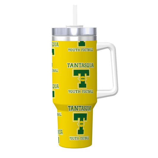 TYF Travel Coffee Mug with Handle and Straw (40oz) Yellow