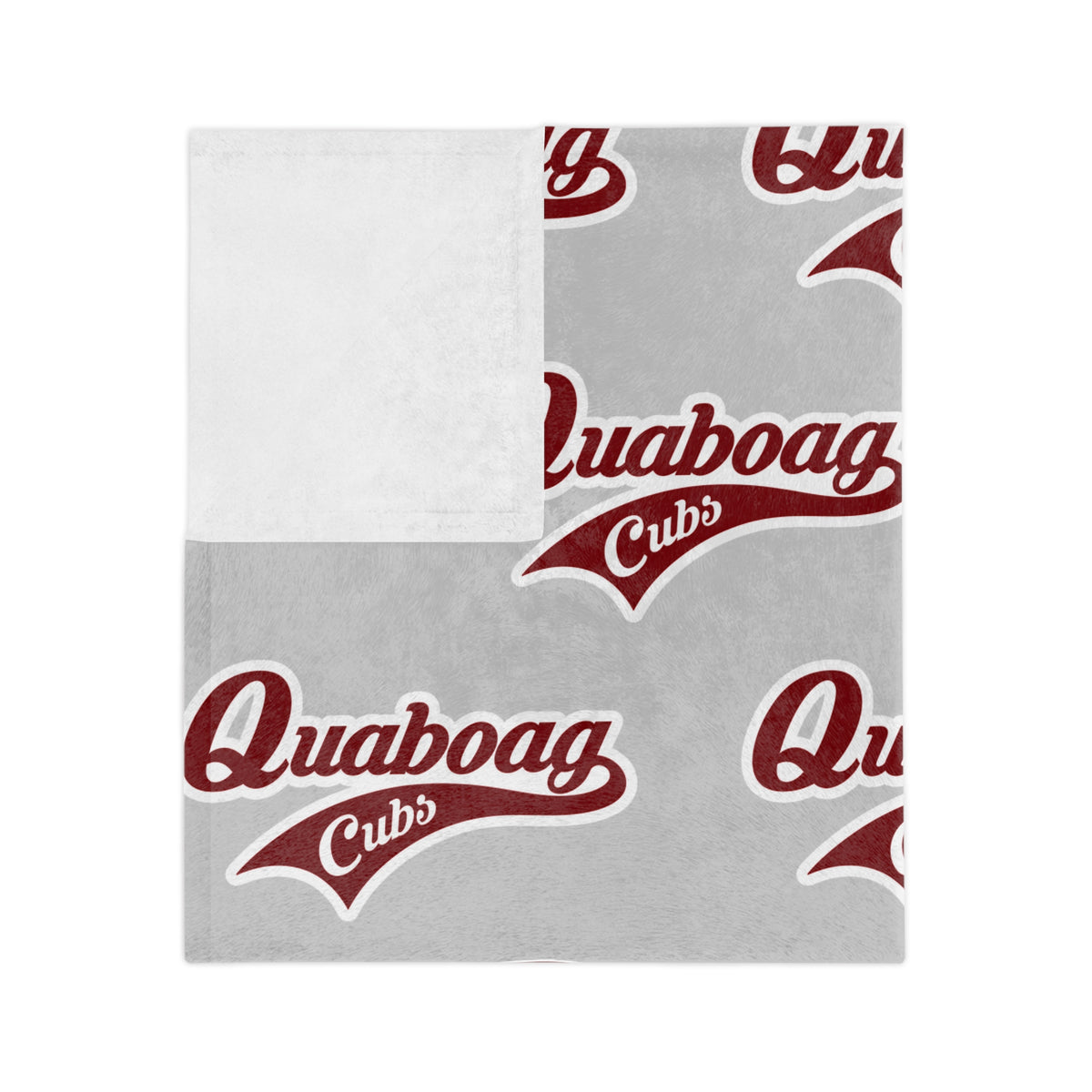 Quaboag Baseball Minky Plush Blanket - Gray