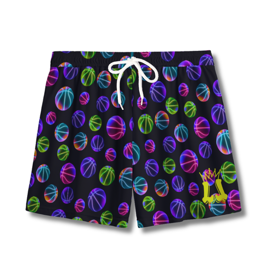 Youth Basketball Neon Mesh Athletic Shorts