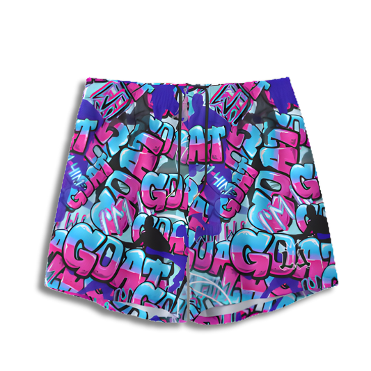 All-Over Print Adult Mesh Basketball Shorts: GOAT Design