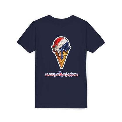 Youth Patriotic Ice Cream Golf Drip T-Shirt