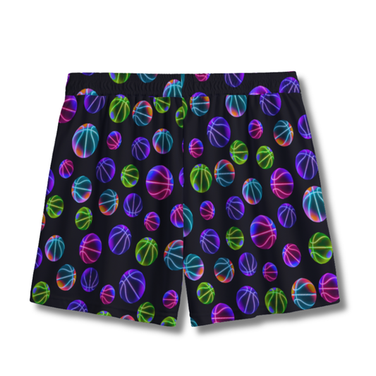 Youth Basketball Neon Mesh Athletic Shorts
