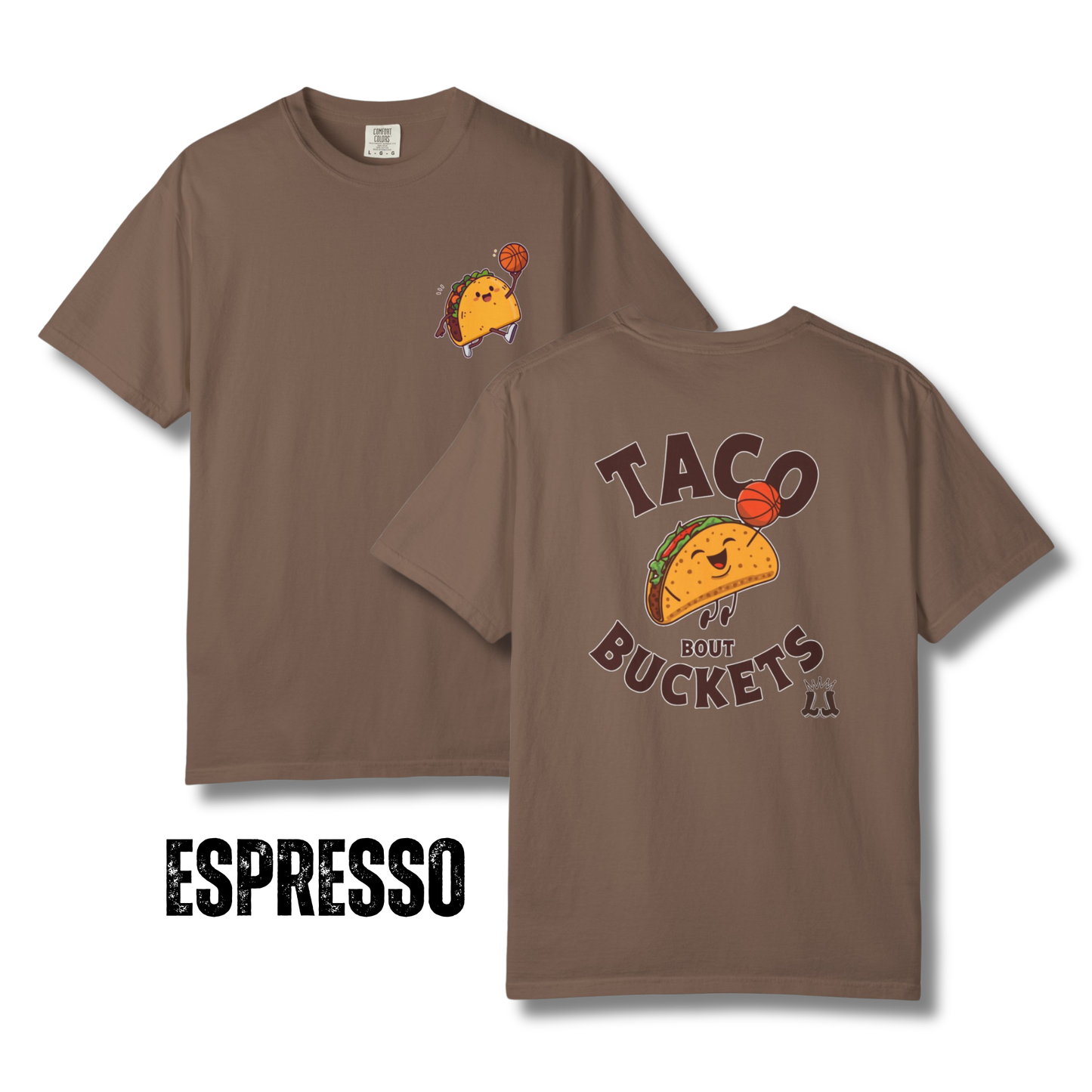 Adult "Taco 'Bout Buckets" Basketball T-Shirt - Comfort Colors®