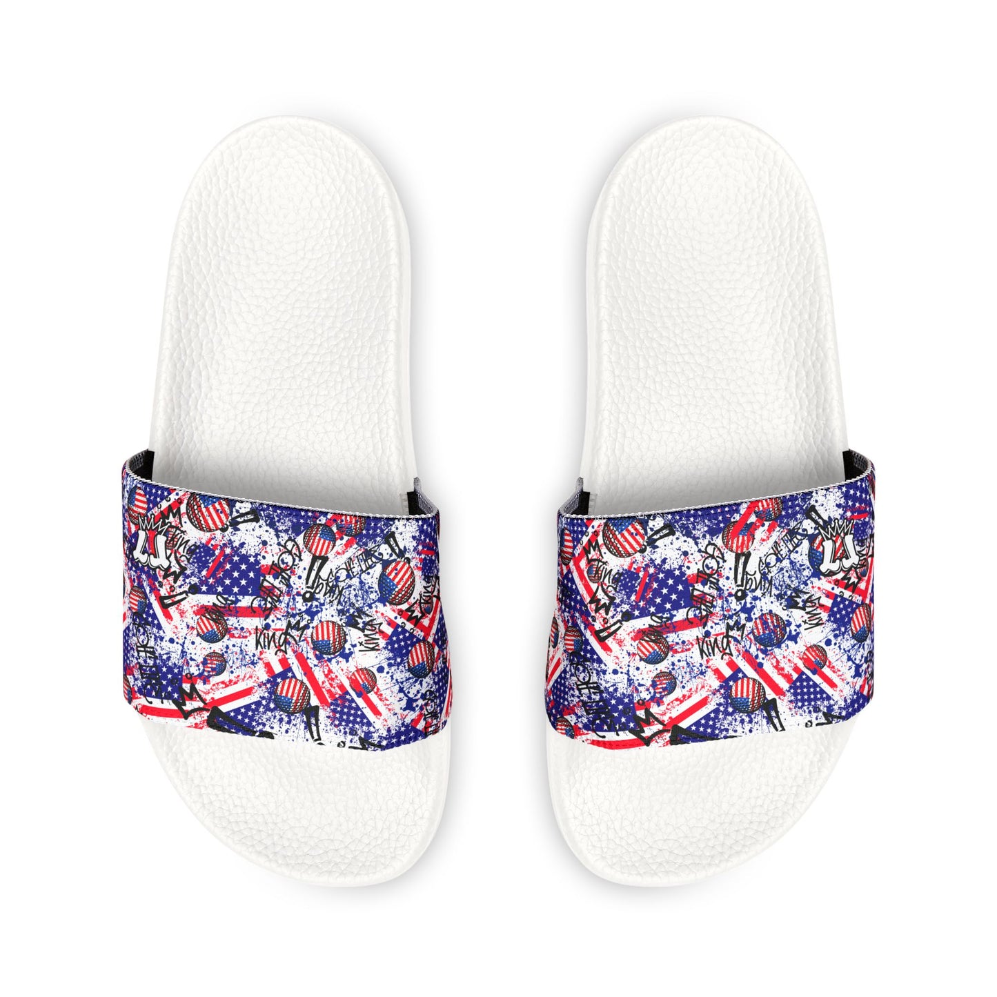 Youth Removable Strap Patriotic Golf Slides