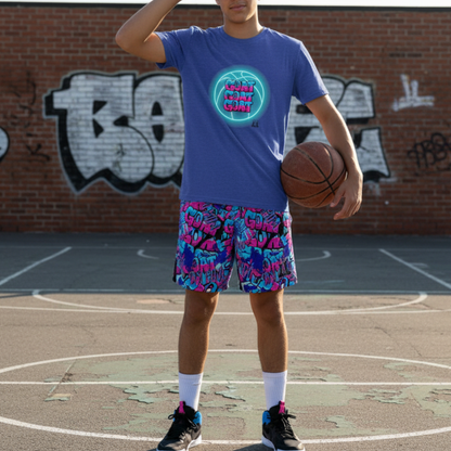 All-Over Print Adult Mesh Basketball Shorts: GOAT Design