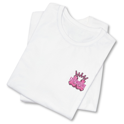 Adult Pink Glitter Bows Cheer Tee, Graphic Coquette Pattern T-Shirt