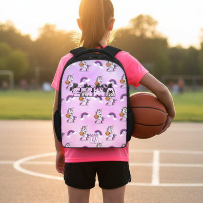 Personalized Unicron Backpack, Custom Girl Basketball Player Gift