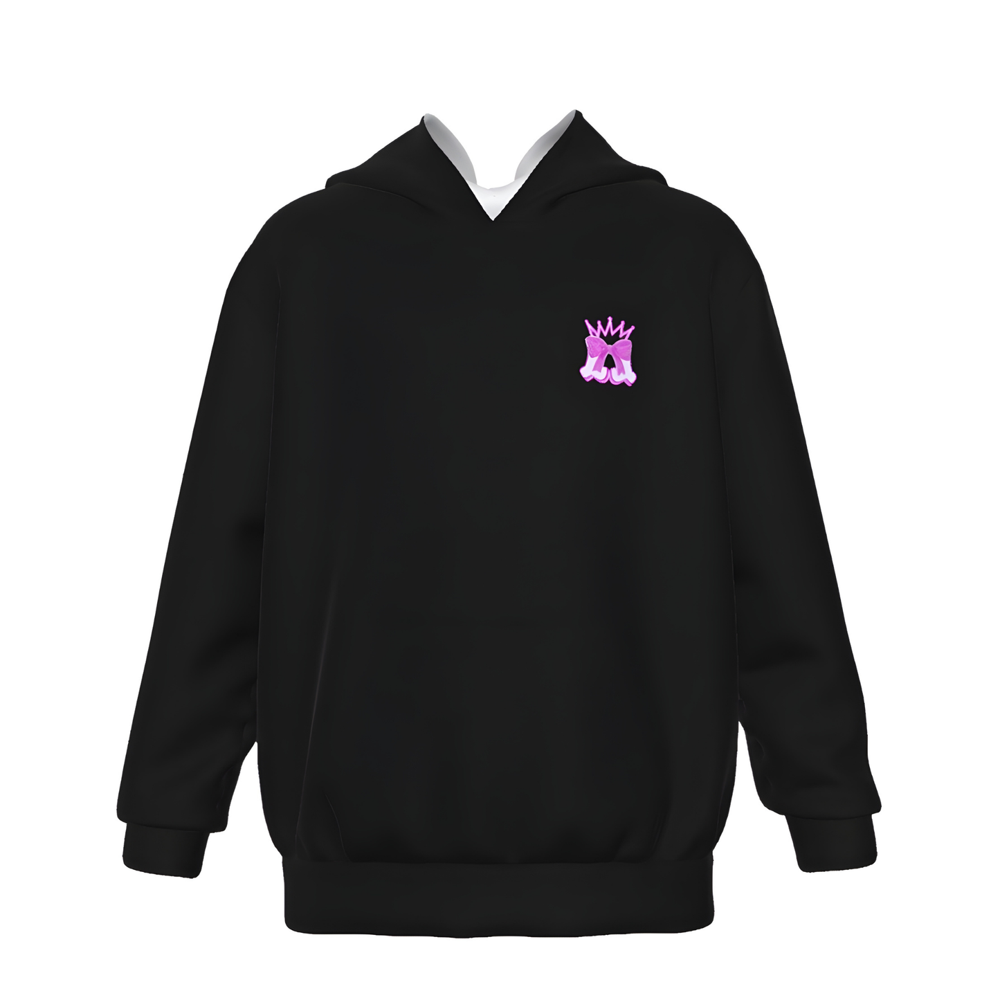 Girl's Cheer Hoodie, Pink Glitter Coquette Design