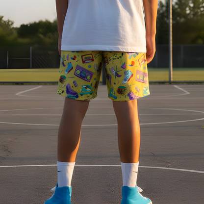 Retro 80's Unisex Mesh Shorts