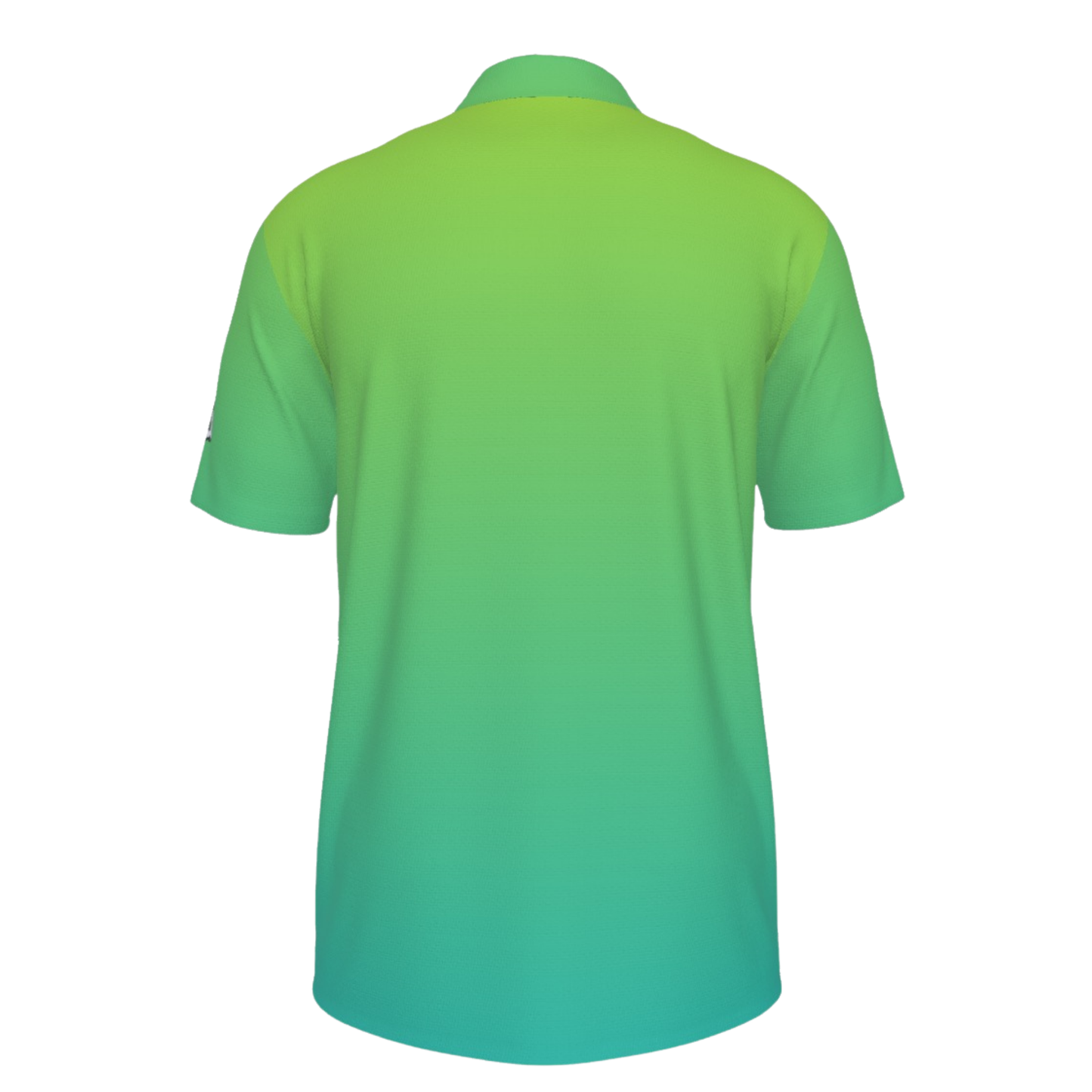 Men's Gradient Green UV Protected Polo Shirt