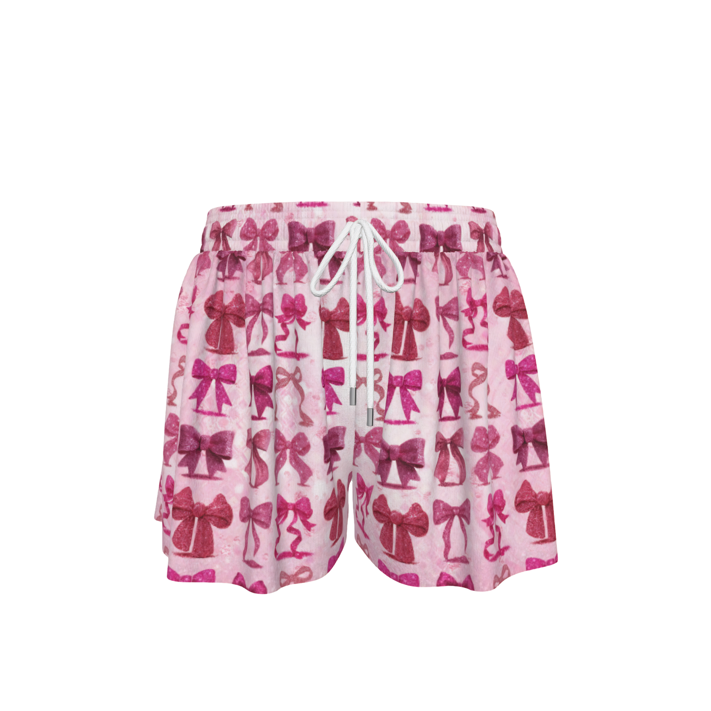 Women's Coquette Pink Bow Design Butterfly Shorts