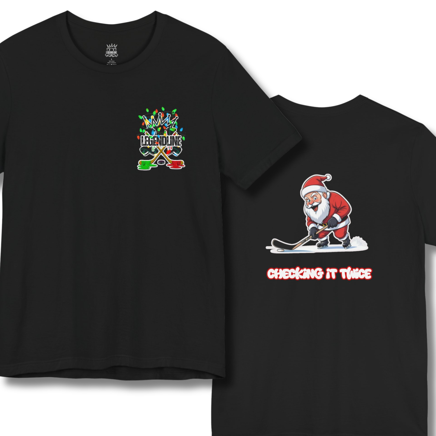 Adult Hockey Christmas T-Shirt