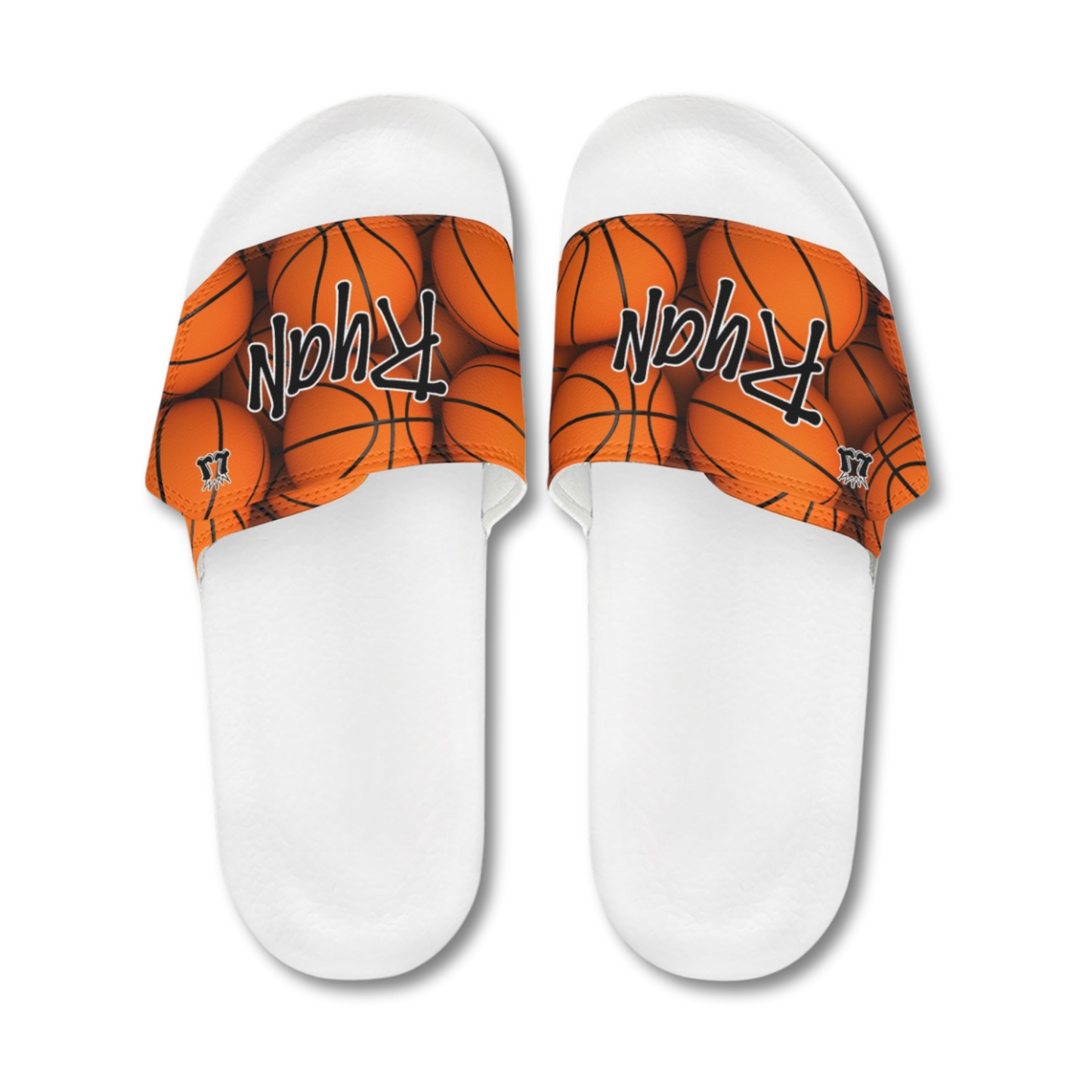 Men's Personalized Name Basketball Slides