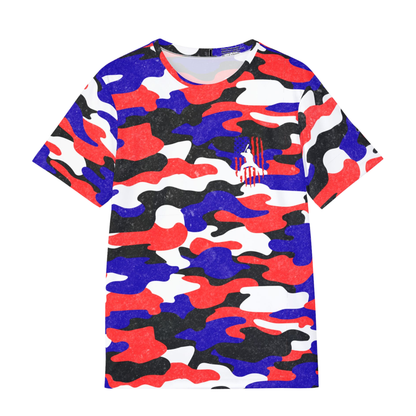Adult American Flag Camo Patriotic Baseball Sports Jersey