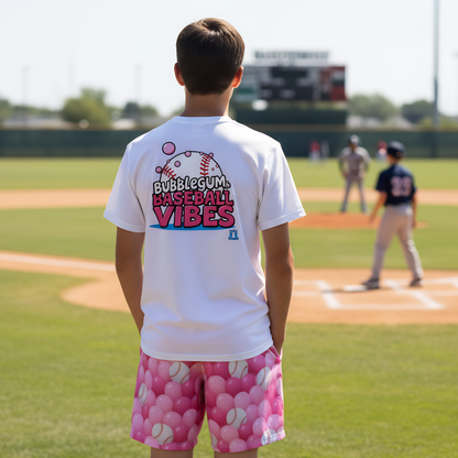 Teen and Adult Baseball and Bubbles Mesh Shorts