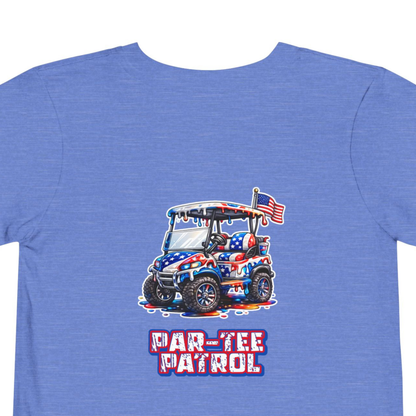 Kids Tee — "Par-Tee Patrol" Patriotic Golf Cart