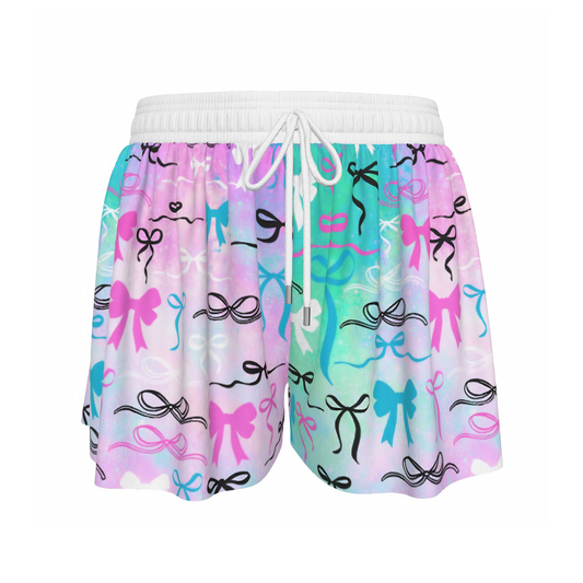 Women's Coquette Design Cheer Butterfly Shorts