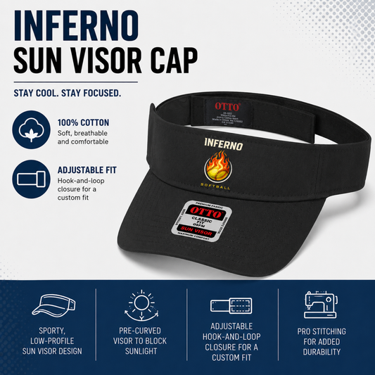 Brimfield Inferno Sun Visor Cap
