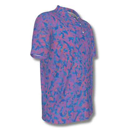 Men's Kaleidoscope Pattern UV Protection Polo Shirt