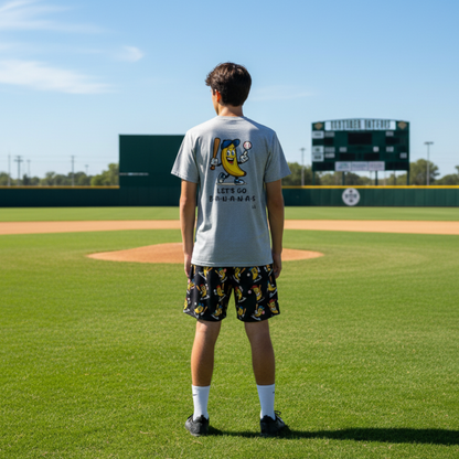 Adult Unisex Baseball Go Bananas Mesh Shorts