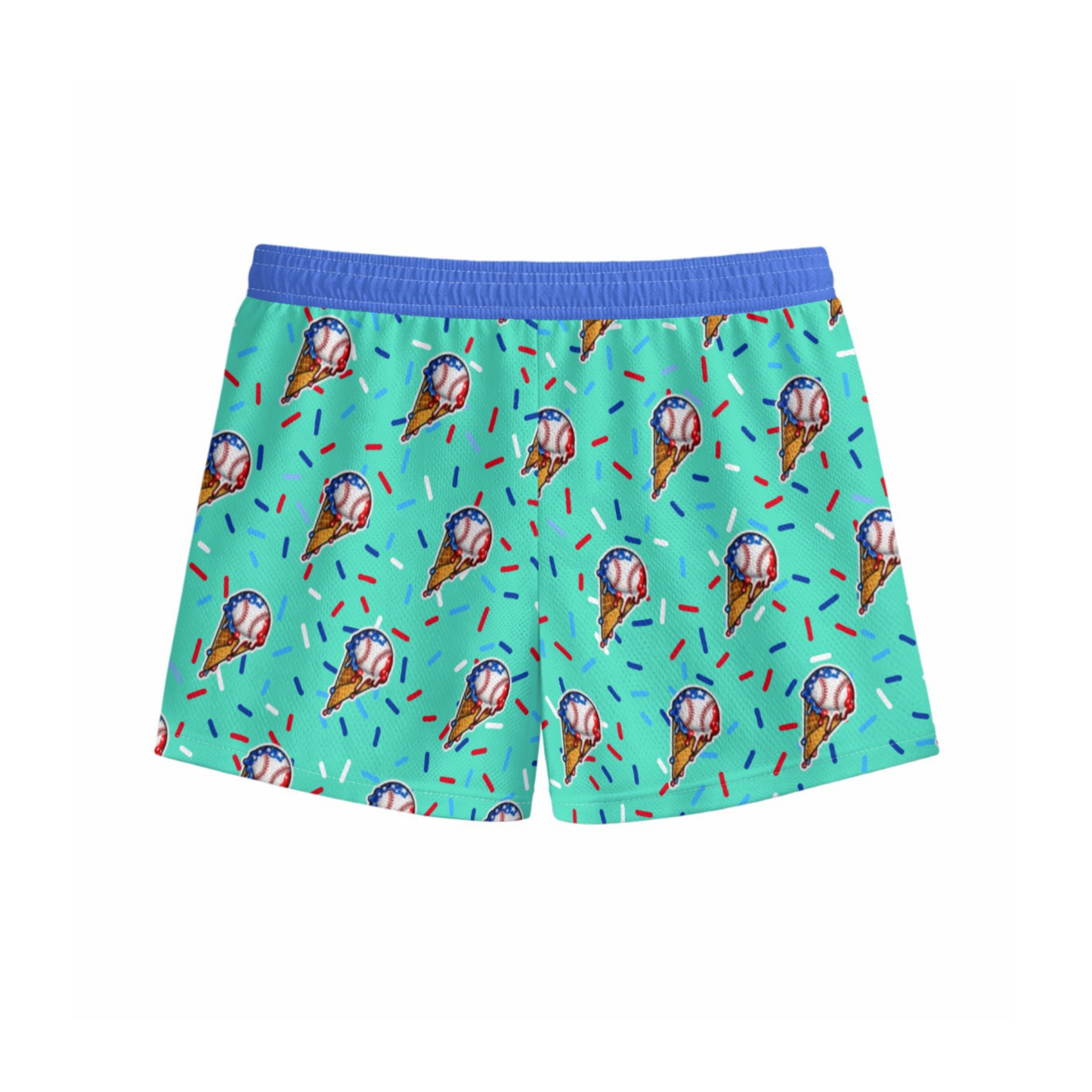 Kids American Ice Cream Baseball Mesh Shorts