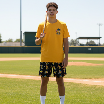 Adult Unisex Baseball Goes Bananas T-Shirt: Funny Graphic Tee