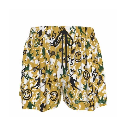 TRYLax Women's Butterfly Shorts - Girl's Graffiti Splash Edition