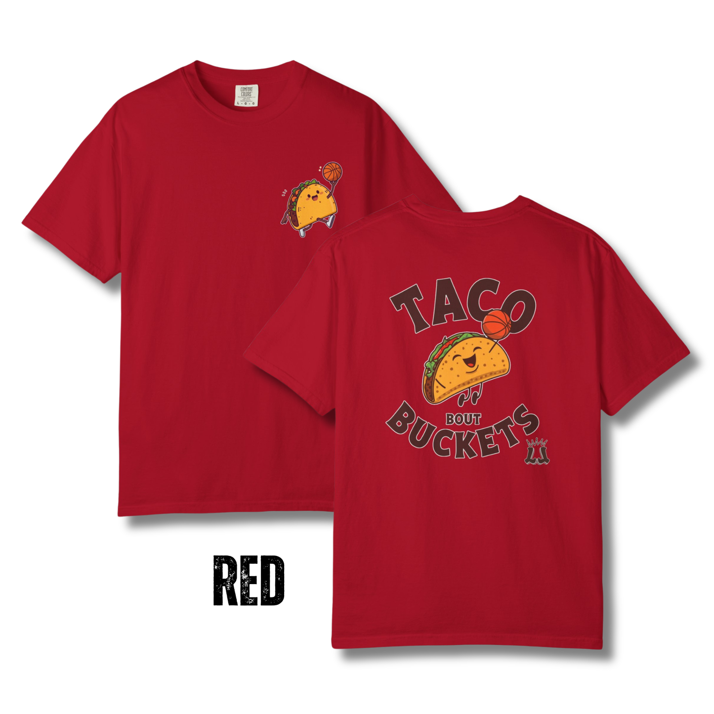 Adult "Taco 'Bout Buckets" Basketball T-Shirt - Comfort Colors®