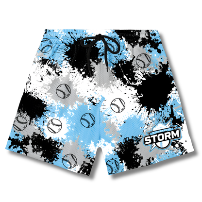 Adult Storm Mesh Shorts - Paint Splatter Edition 1 (with inner liner)