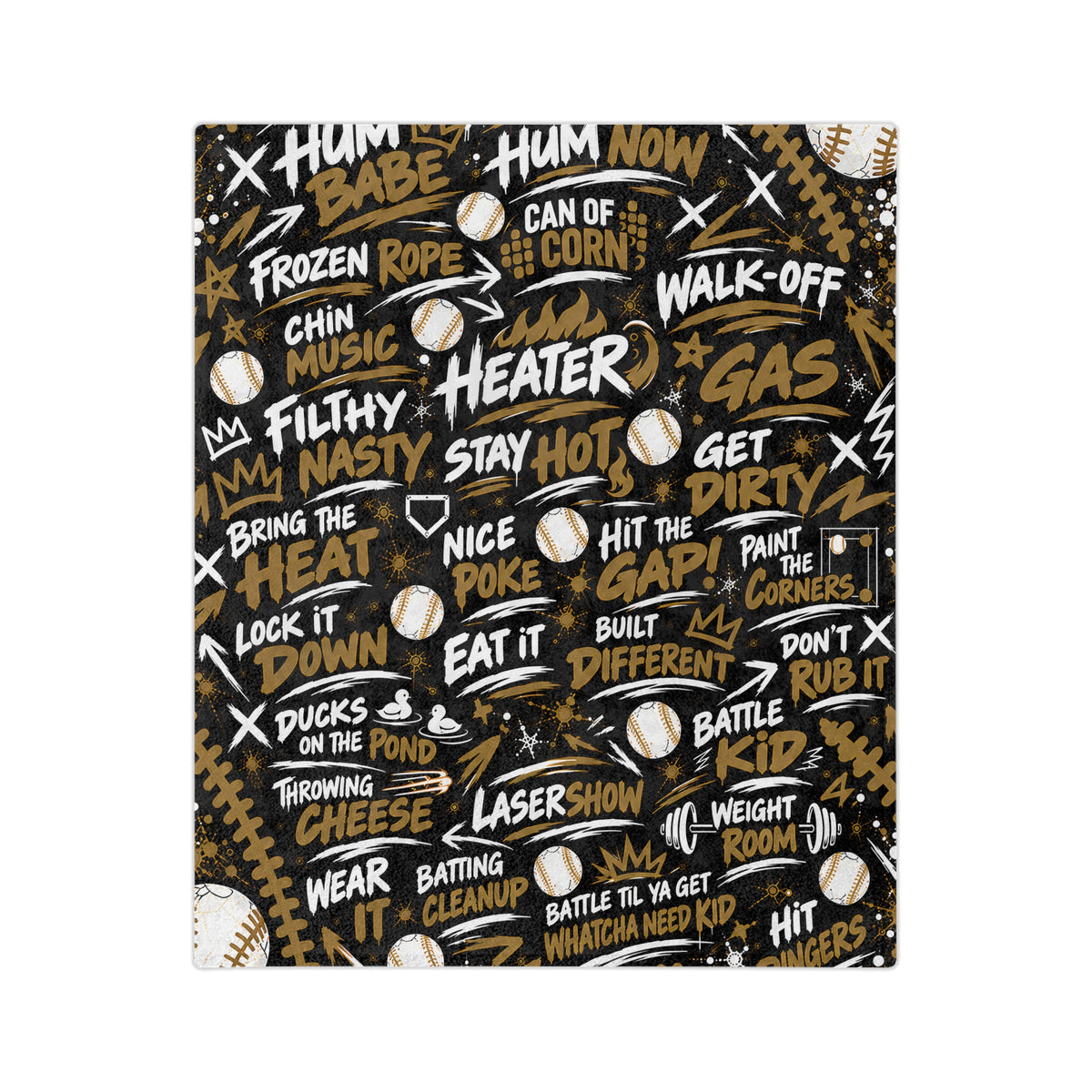 Dugout Talk Baseball Super Soft Plush Blanket