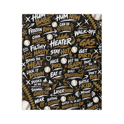 Dugout Talk Baseball Super Soft Plush Blanket