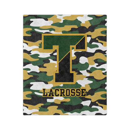 TRYLAX Minky Plush Blanket - Distressed Camo Design
