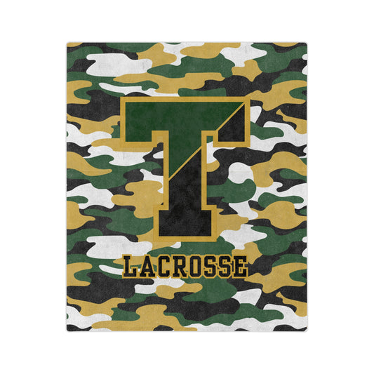 TRYLAX Minky Plush Blanket - Distressed Camo Design