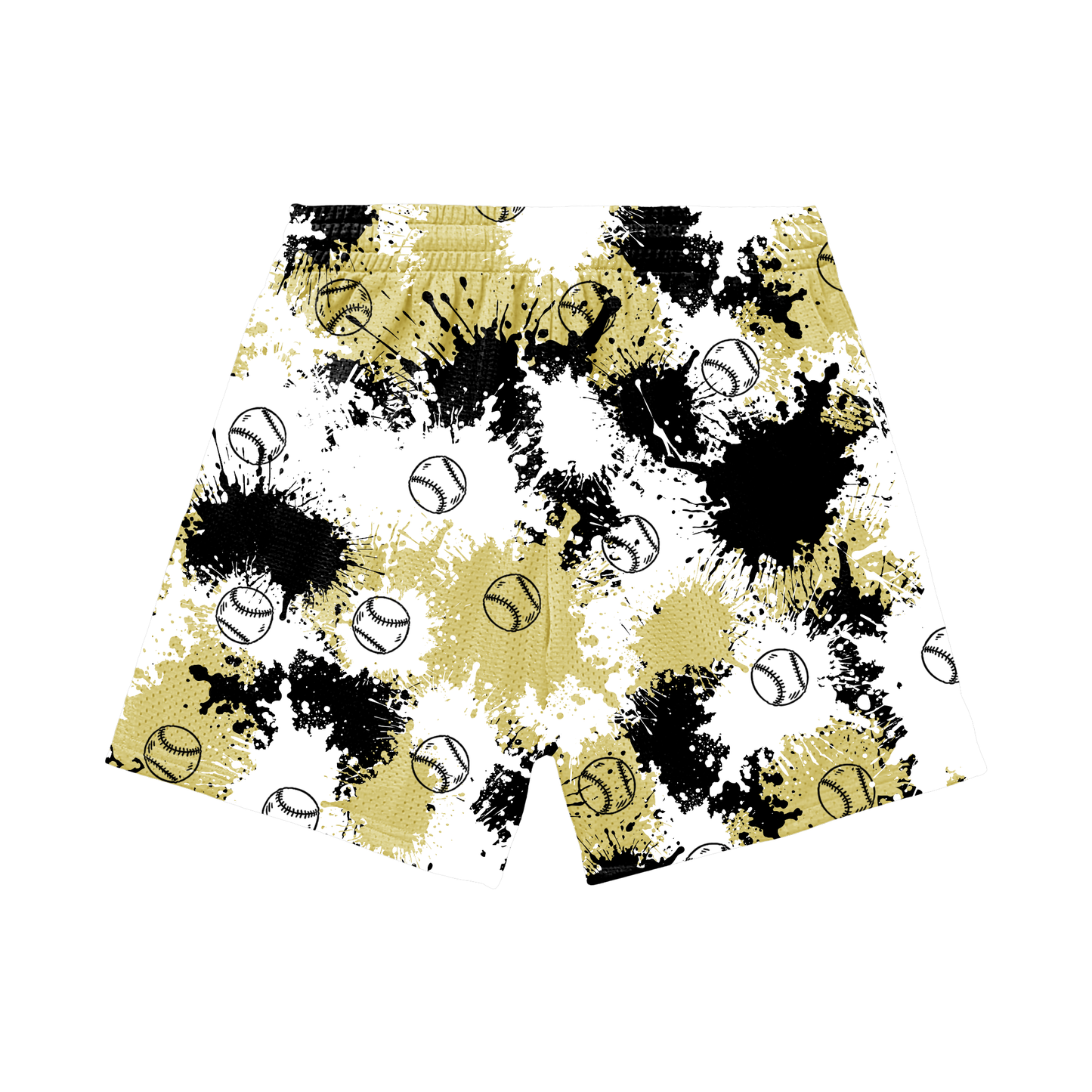 Adult Brimfield Inferno Softball Mesh Shorts Paint Splatter Edition 1 (with inner liner)