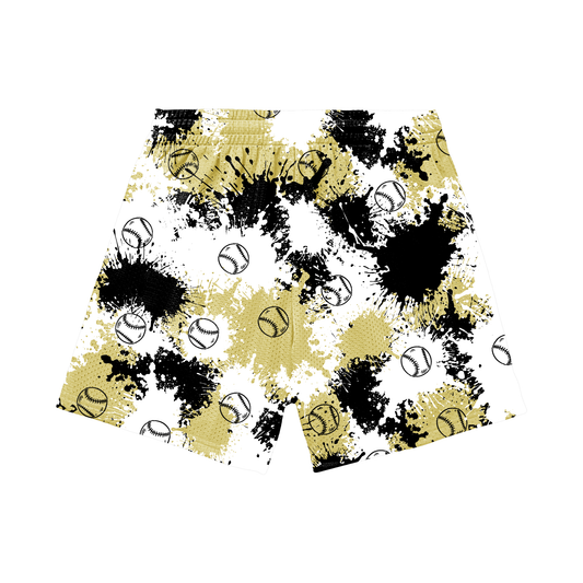 Adult Brimfield Inferno Softball Mesh Shorts Paint Splatter Edition 1 (with inner liner)
