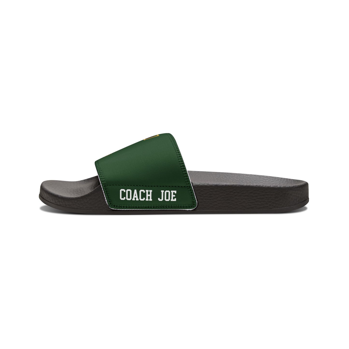 Men's TRYLAX Deco Brand Removable Strap Slides (Green, Personalized)