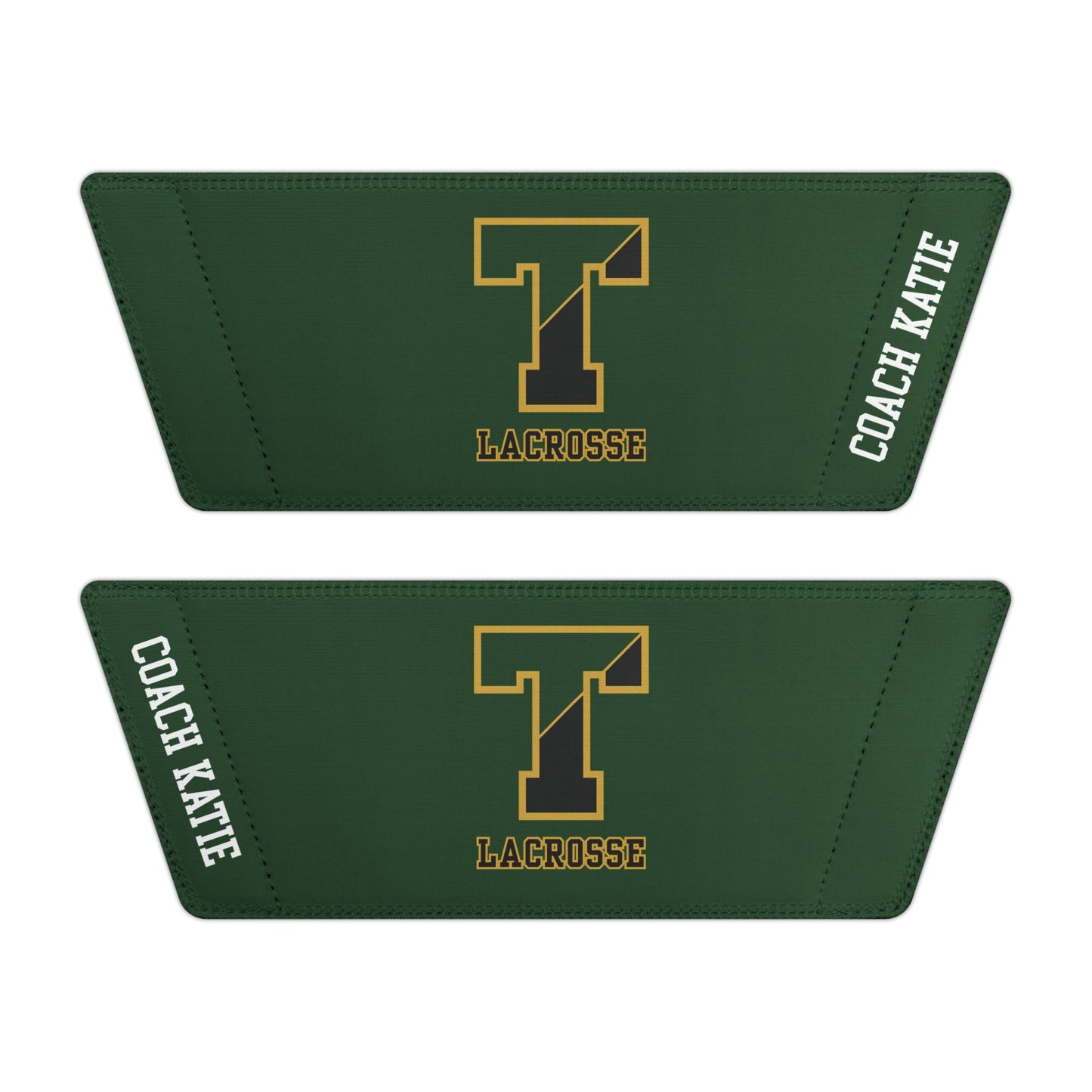 Women's TRYLAX Deco Brand Removable Strap Slides (Green, Personalized)