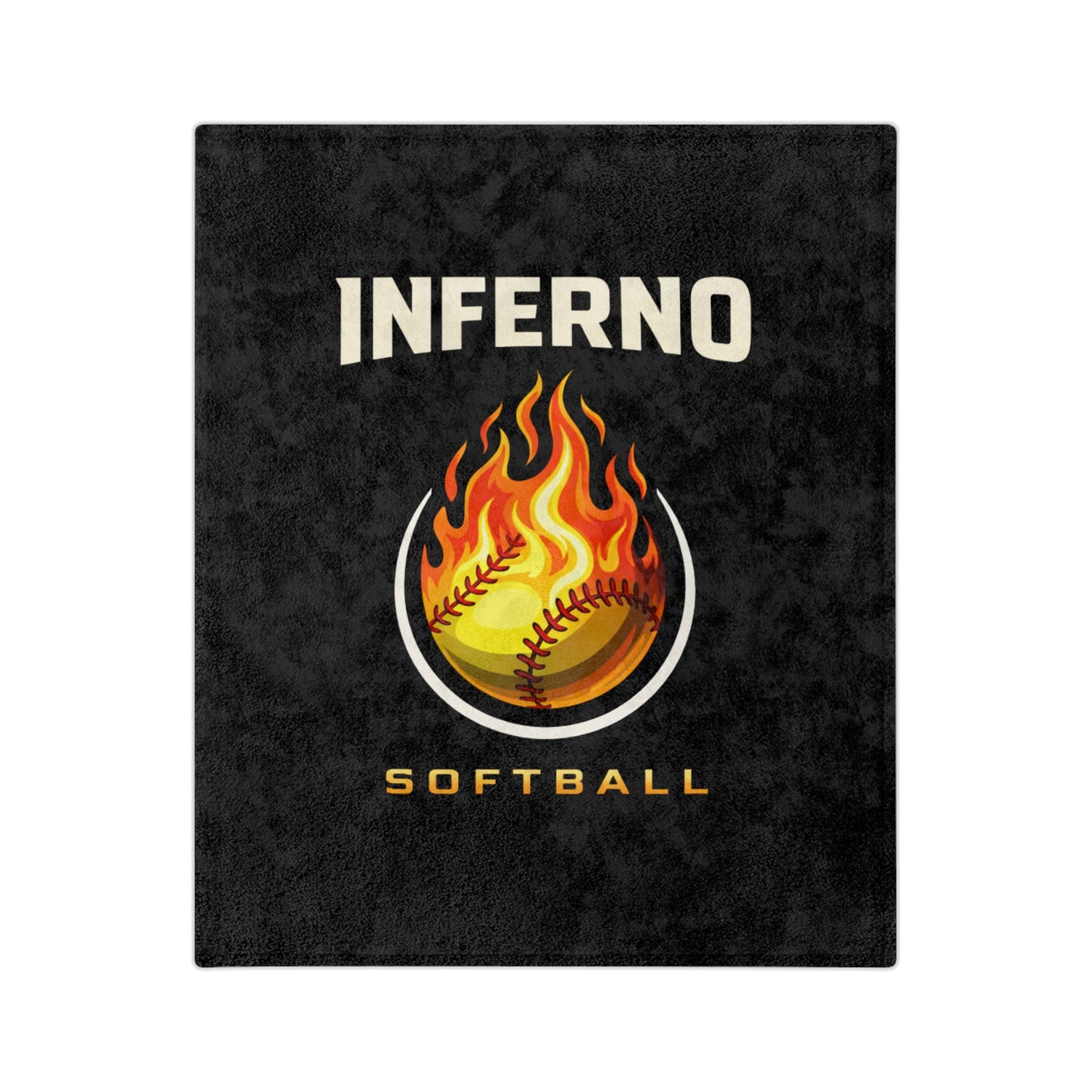 Brimfield Inferno Softball Minky Plush Blanket
