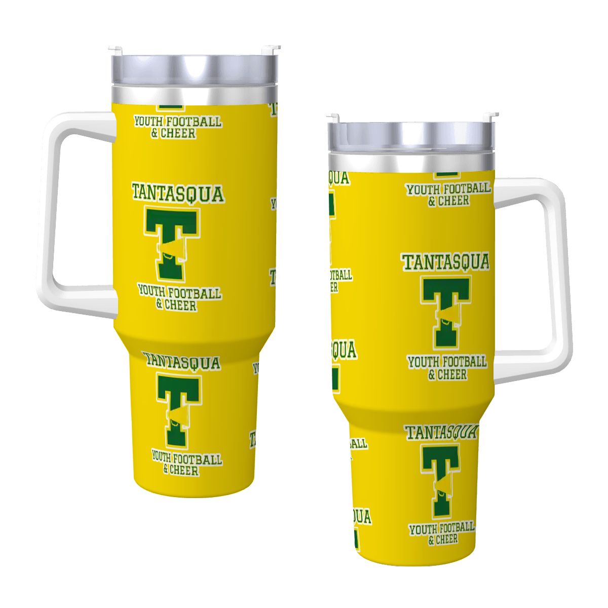 TYFC Travel Coffee Mug with Handle and Straw (40oz) Yellow