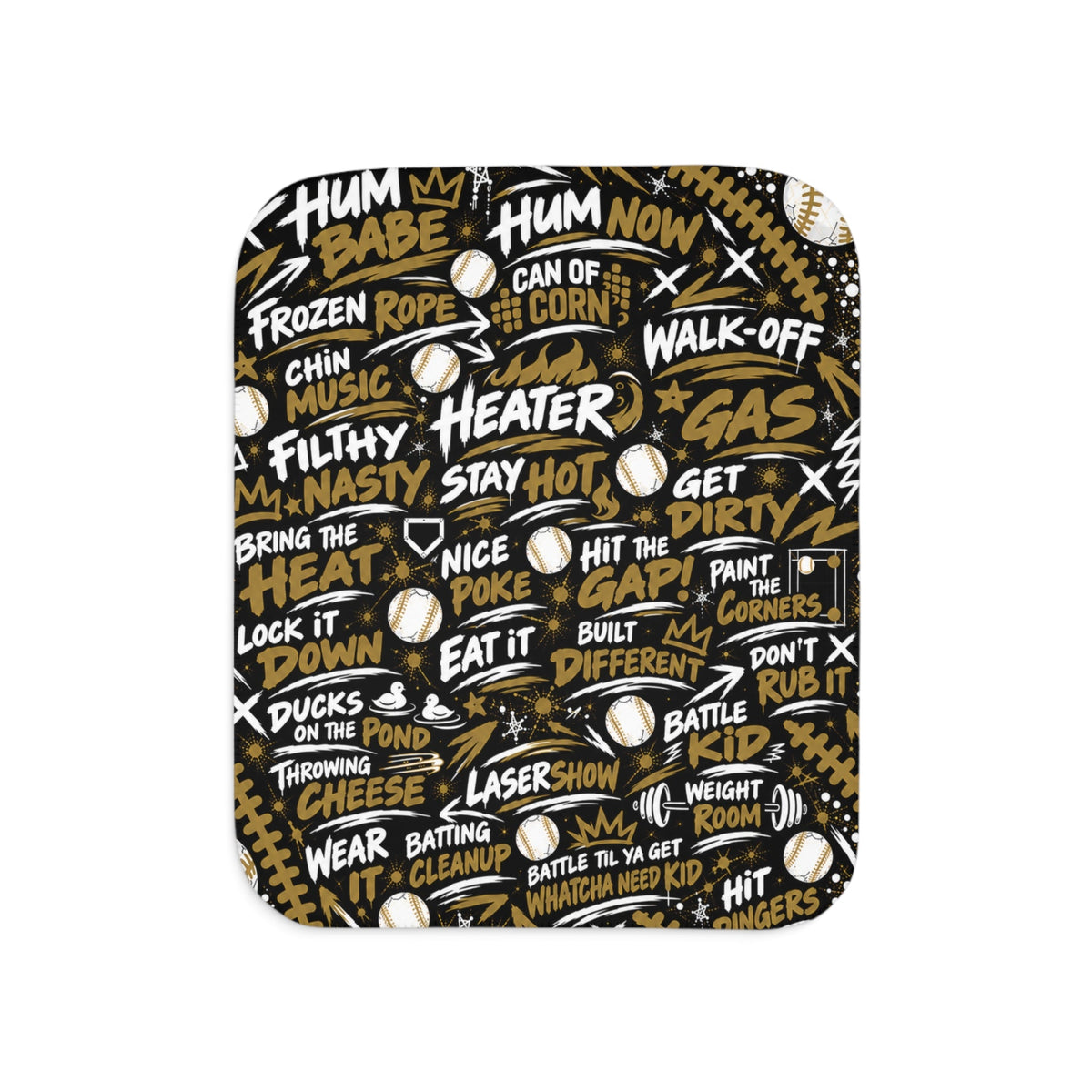 Dugout Talk Baseball Sherpa Blanket