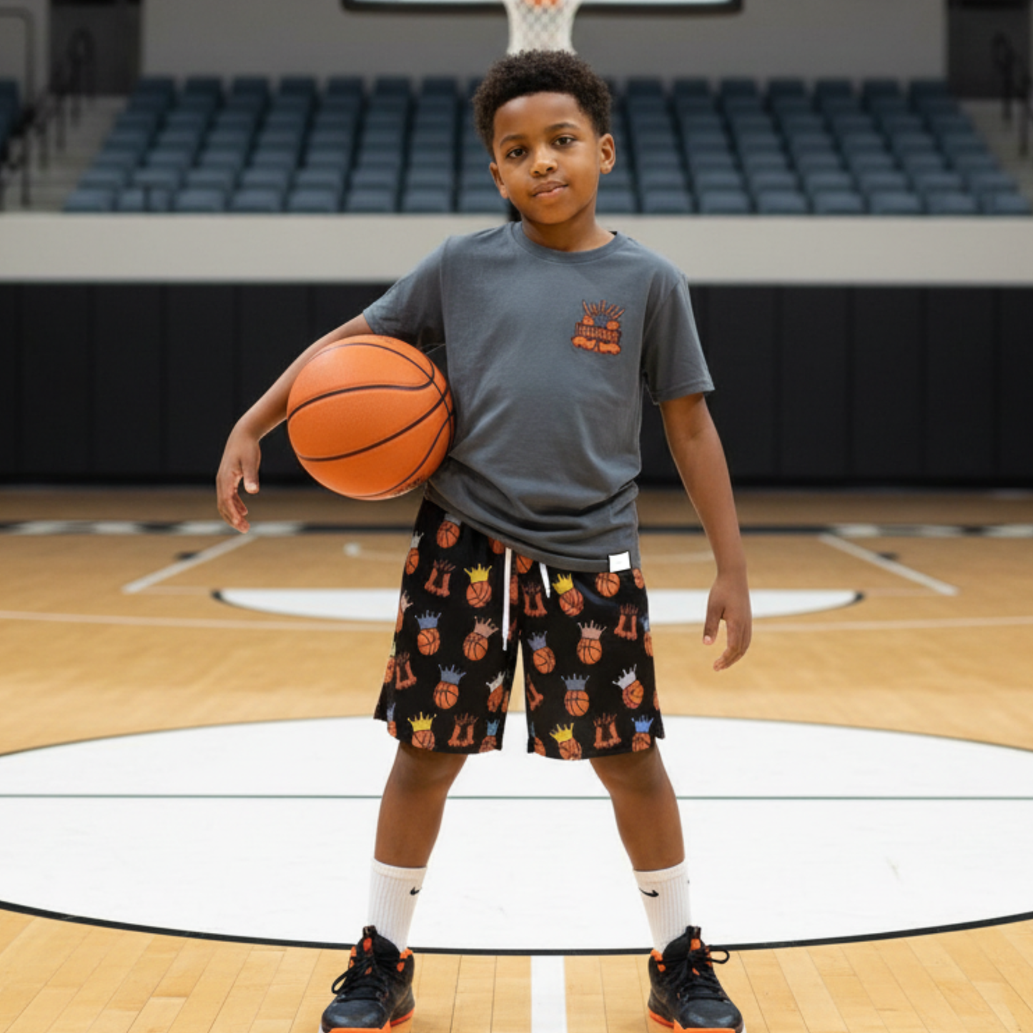 Youth Basketball Rebound Kings Mesh Athletic Shorts