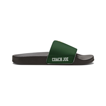 Men's TRYLAX Deco Brand Removable Strap Slides (Green, Personalized)