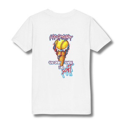 Youth Softball Ice Cream Drip T-Shirt