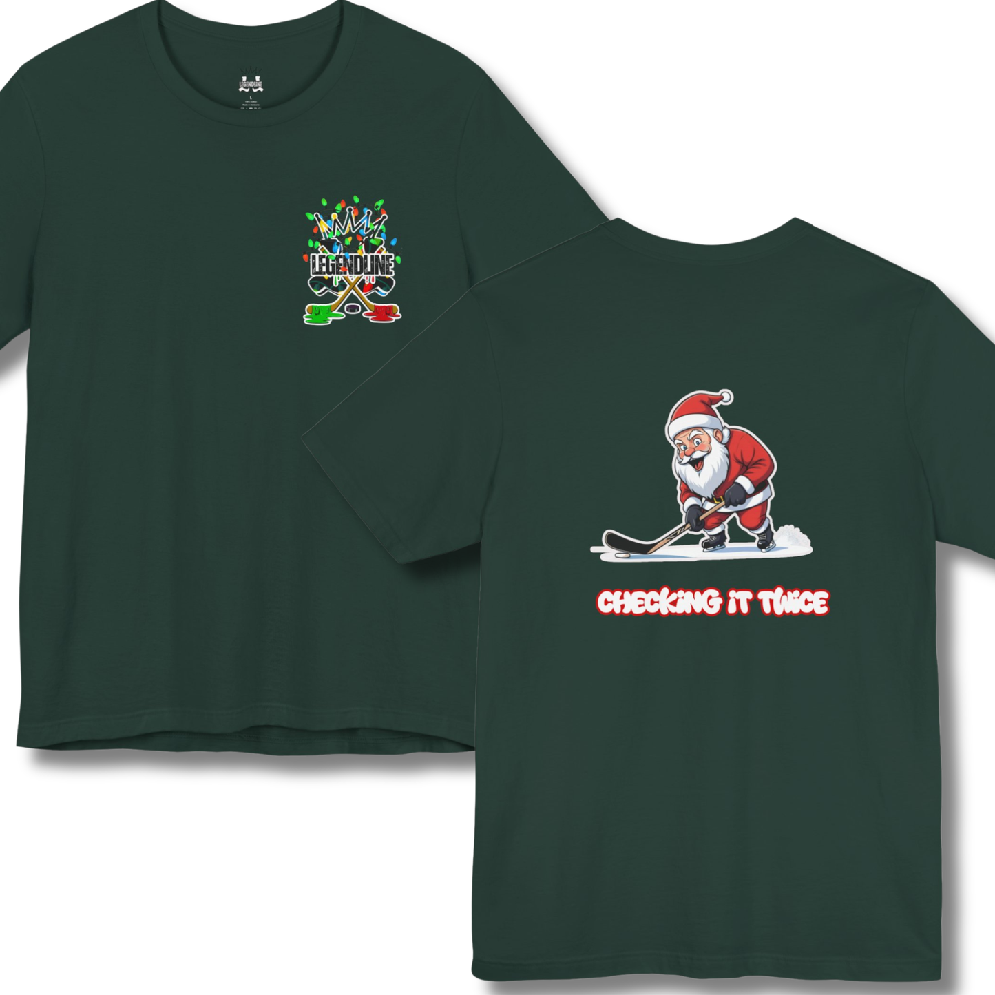 Adult Hockey Christmas T-Shirt