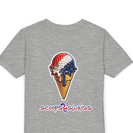 Youth Patriotic Ice Cream Golf Drip T-Shirt
