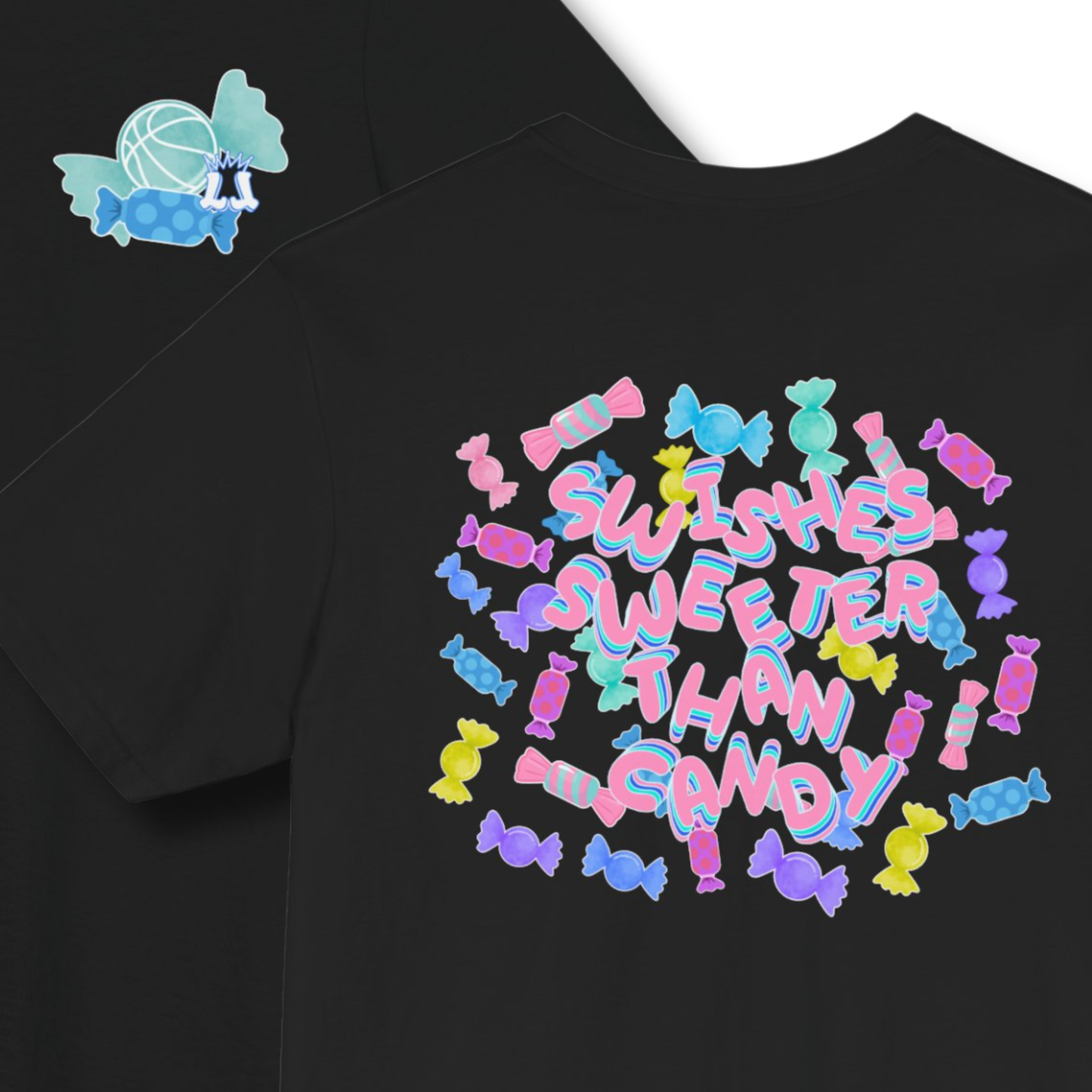 Adult "Swishes Sweeter Than Candy" Basketball T-Shirt