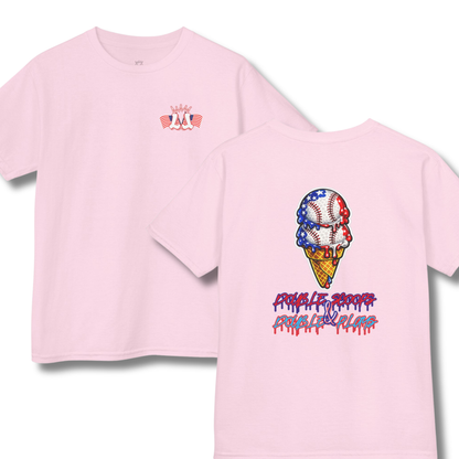 Kids Baseball T-Shirt, Double Scoops and Double Plays