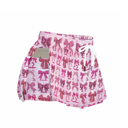 Women's Coquette Pink Bow Design Butterfly Shorts